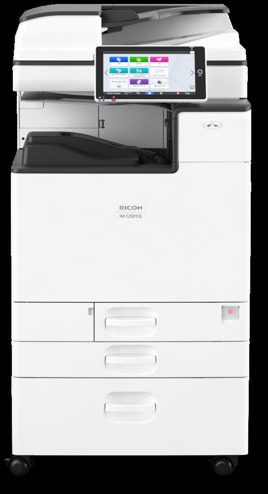 Ricoh IM C2501CE (Повноколірний мережевий принтер/ копіювач/ кольоровий сканер/дуплекс/А3) Увага: комплектується кришкою оригіналу, реверсивним (ARDF) або однопрохідним (SPDF) автоподавачем оригіналів.